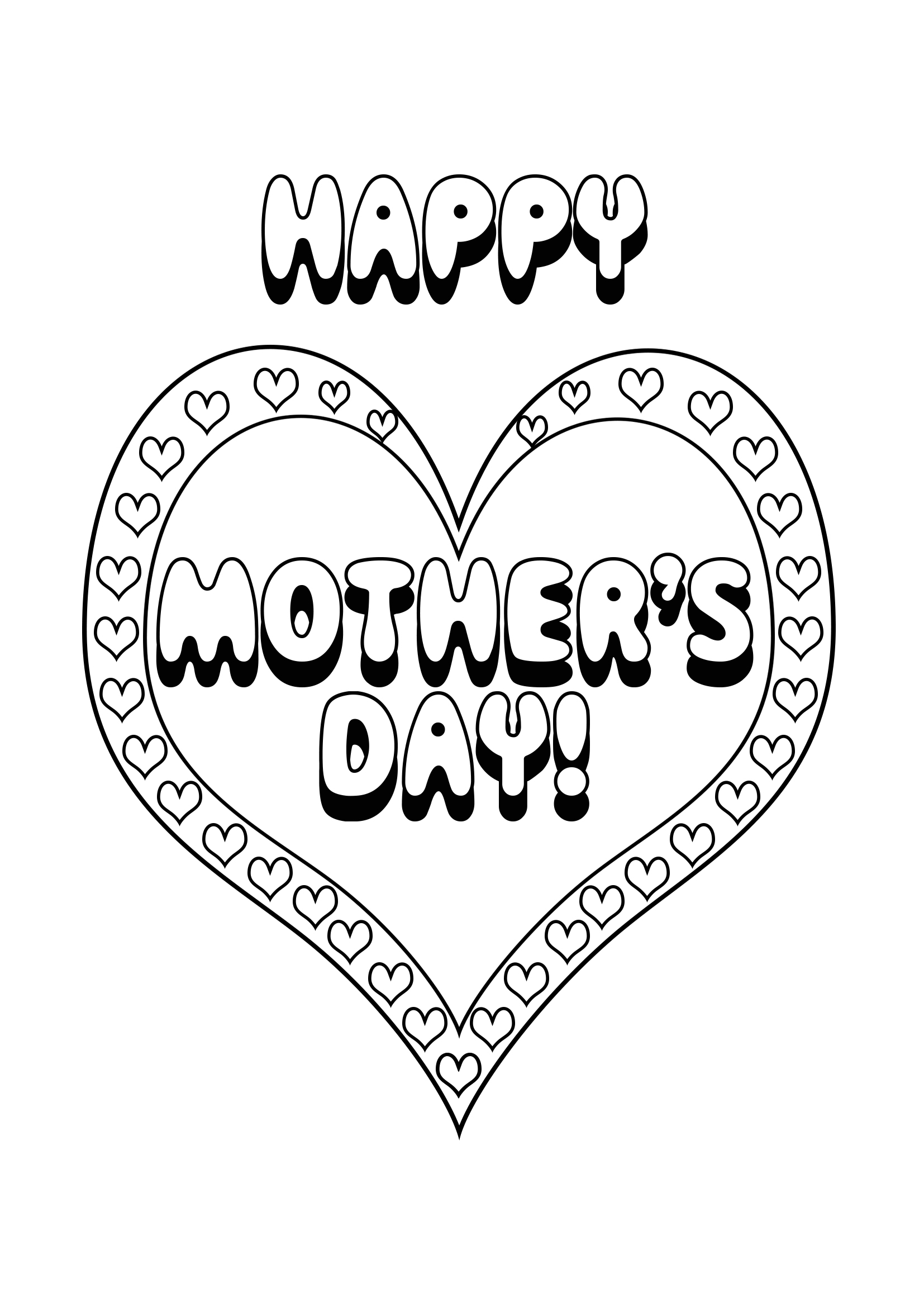 happy mothers day hearts
