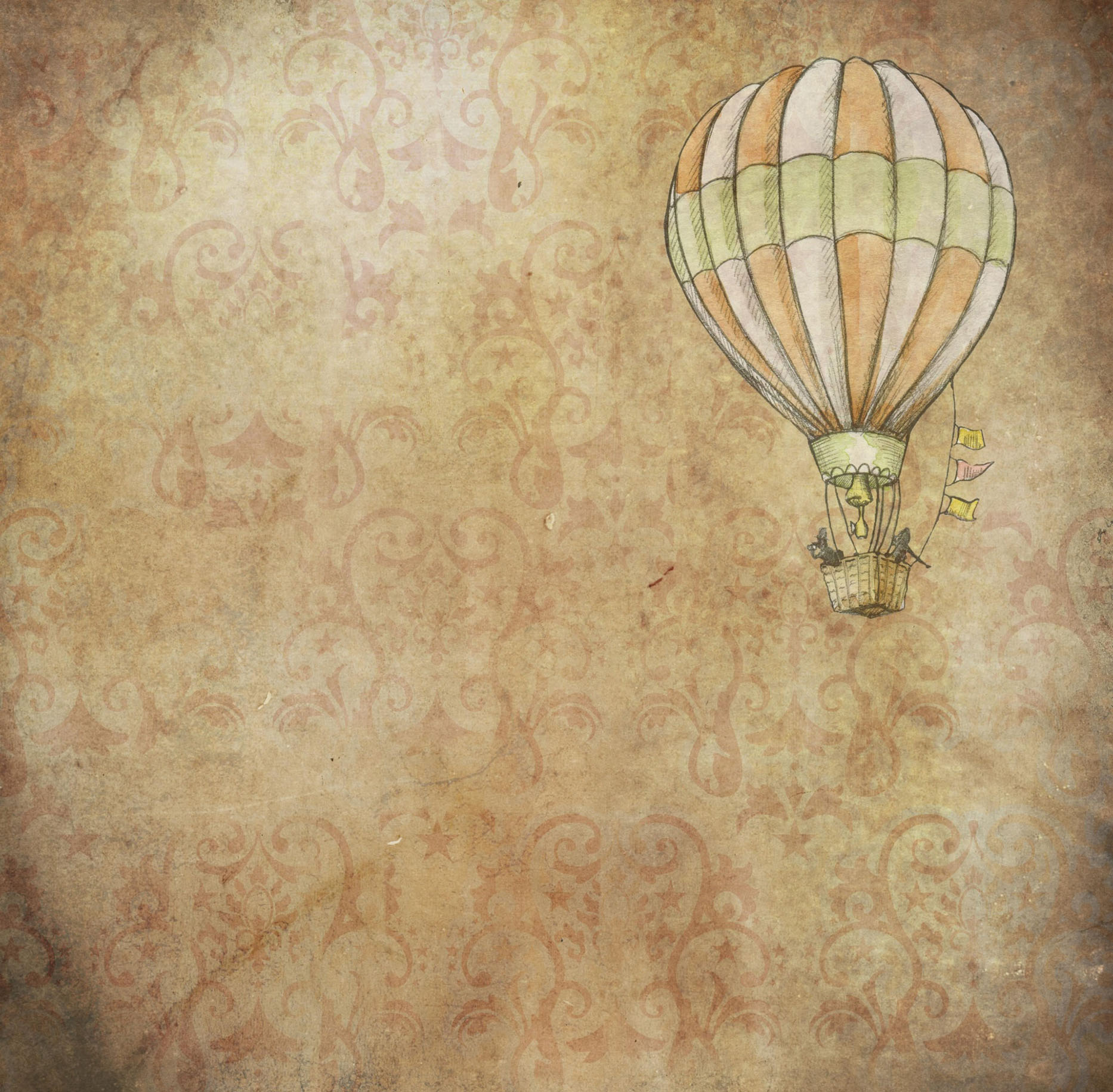 vintage background with balloon