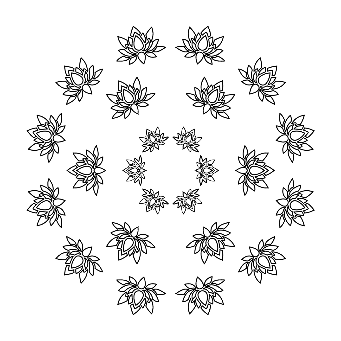 Water lily mandala