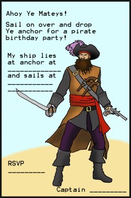 pirate invitation blackbeard