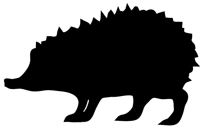 animall silhouette of hedgehog