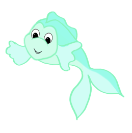 cute green cartoon fish