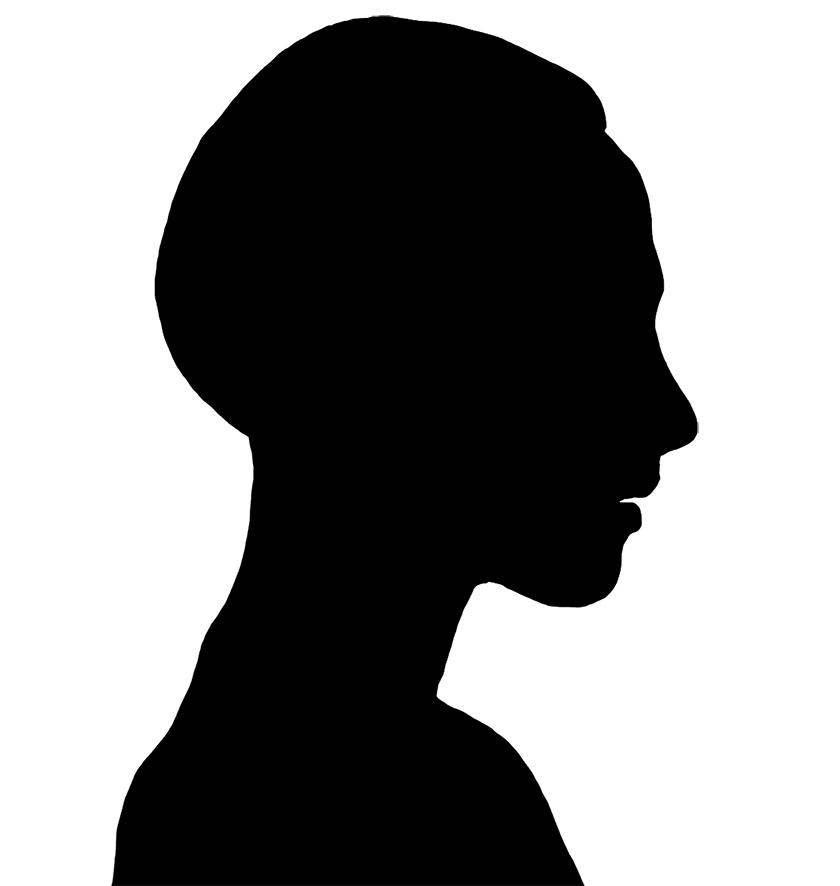 silhouette clip art of young woman