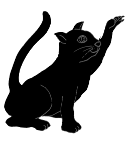 silhouette of hunting cat