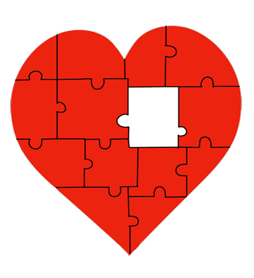 valentine heart jigsaw