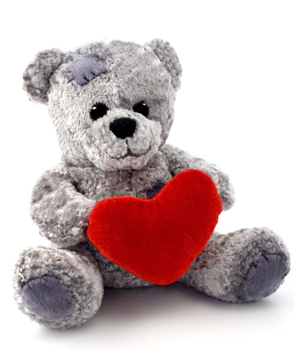 teddy bear with red love heart