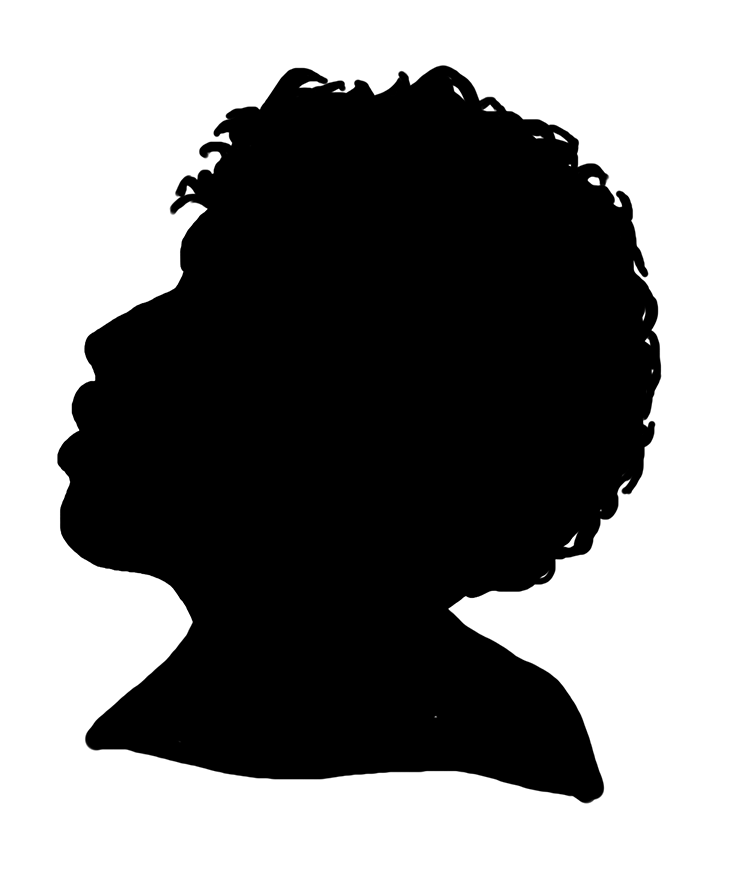 black silhouette profile female