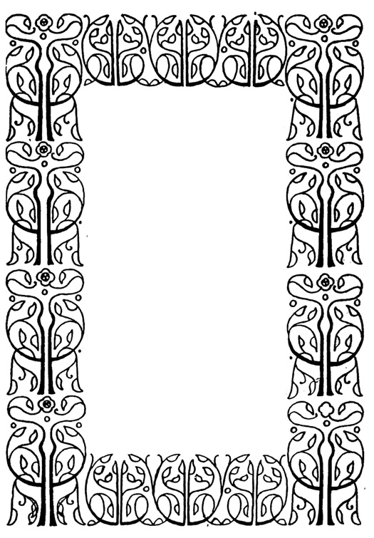 Victorian style frame from old book