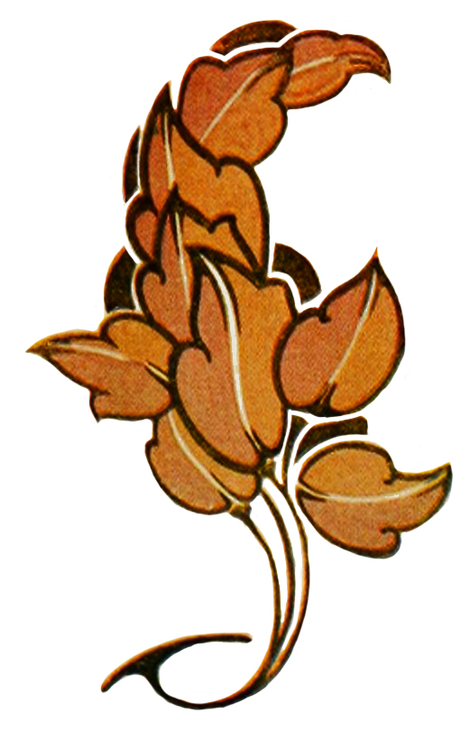 Jugend style leaves