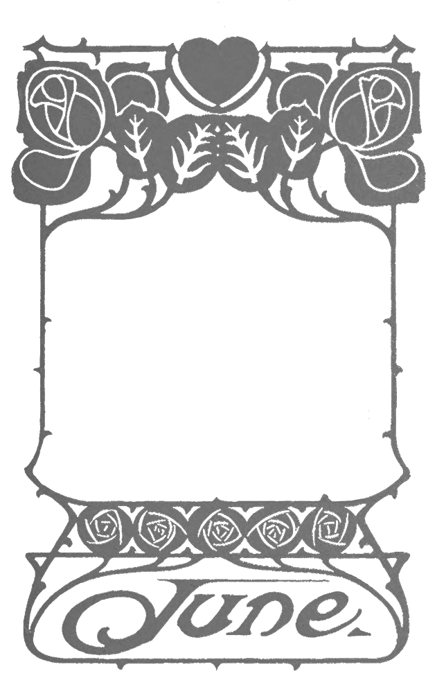 frame for june in jugend style