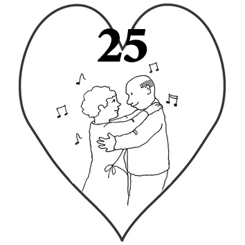 25th wedding anniversary drawing