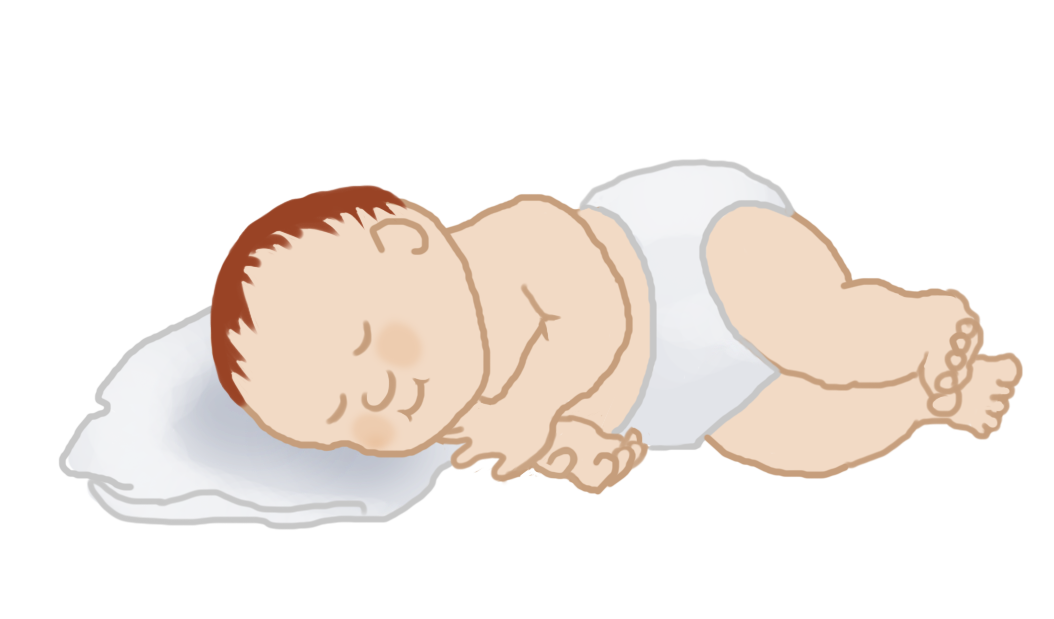 redhaired sleeping baby clip art
