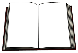 illustration of book blank pages