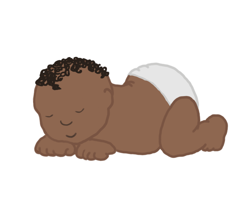 tiny sleeping baby clipart