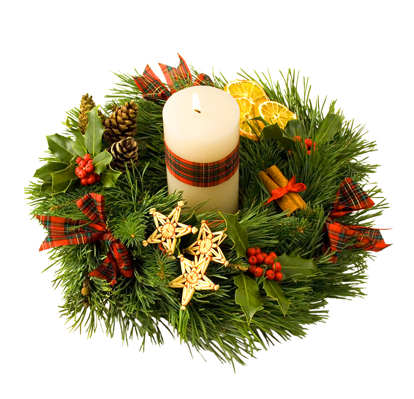 Christmas candle decoration