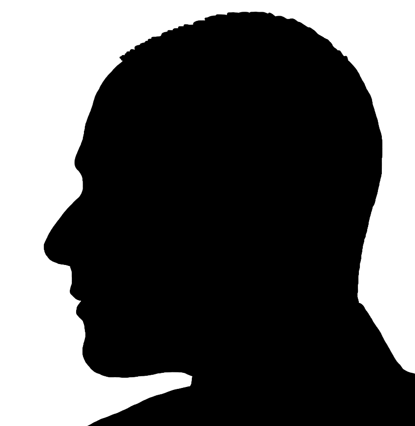 silhouette man head in profile
