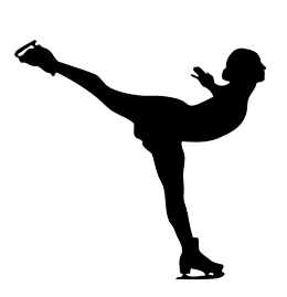 ice skating clipart female silhouette