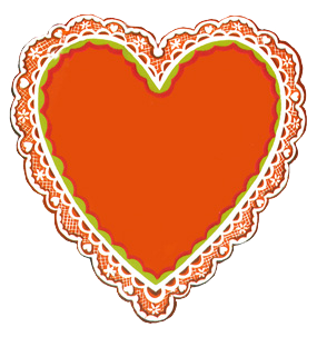 red Valentine heart vintage