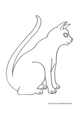 cat coloring pages beautiful cat profile