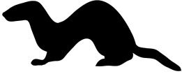 animal silhouette of ferret