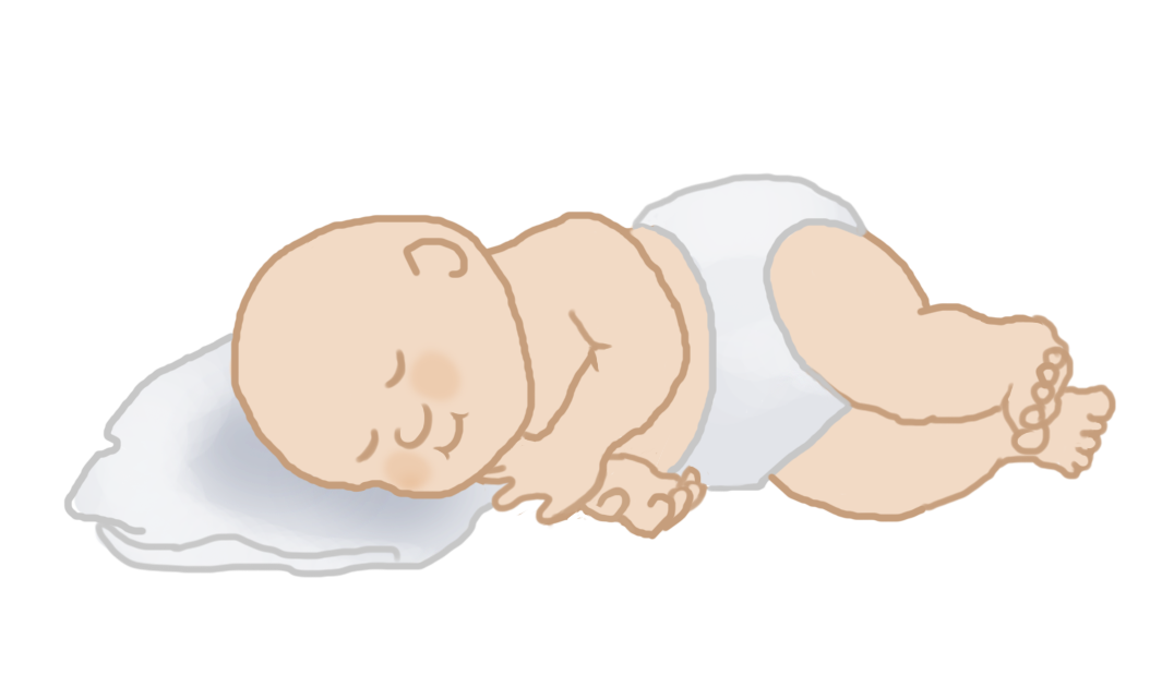 sleeping baby clipart on pillow