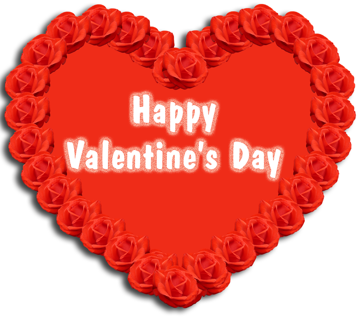 Happy Valentine's day greeting heart roses