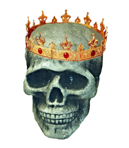 head skull with crown
