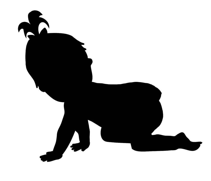 baby silhouette girl