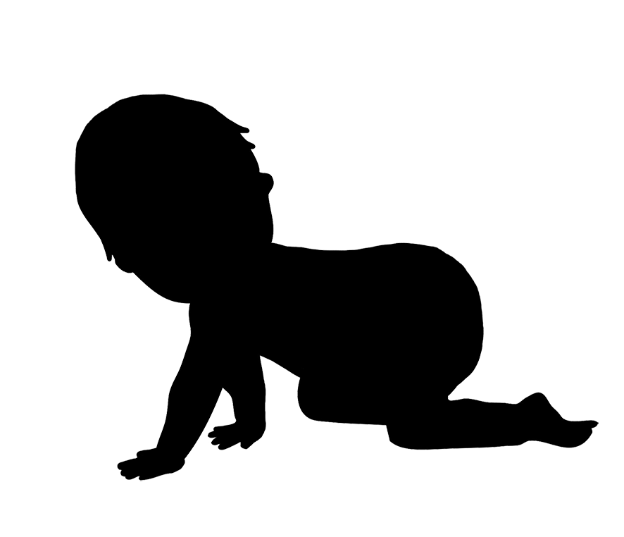 baby silhouette boy