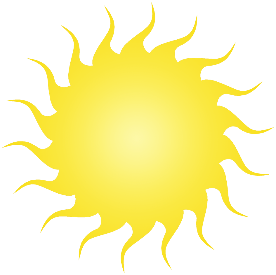 Yellow sun clipart