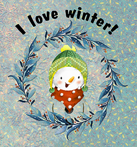 winter snowman clipart