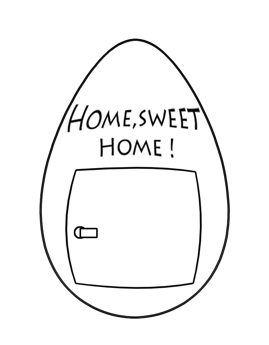 home sweet home Easter egg