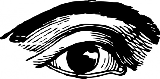 old sketch human eye