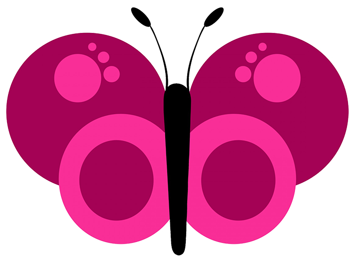 pink and purple butterfly