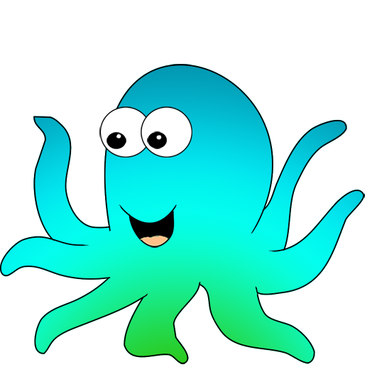cartoon octopus with big eyes