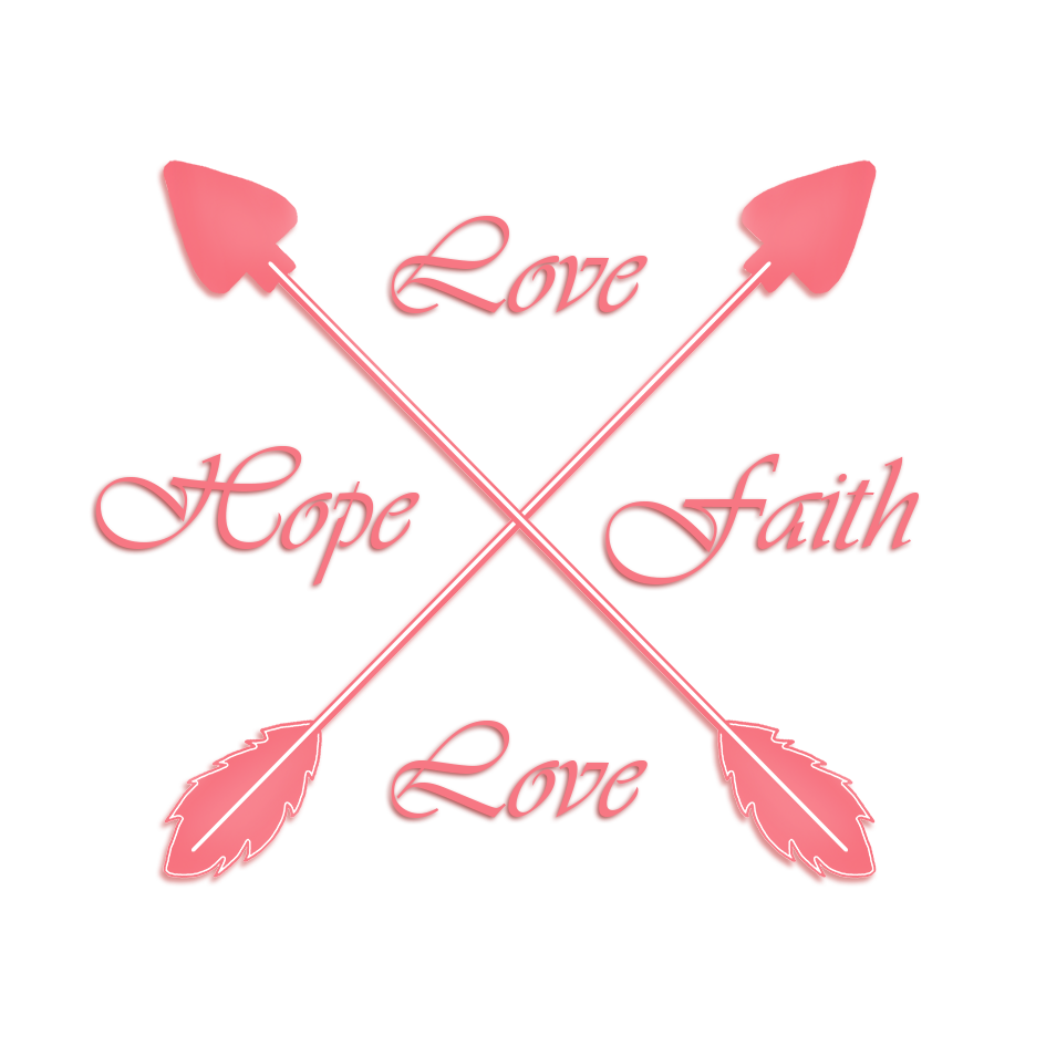 love faith hope crossed arrows