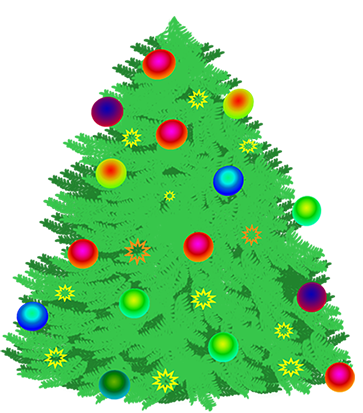 Christmas tree with decorations