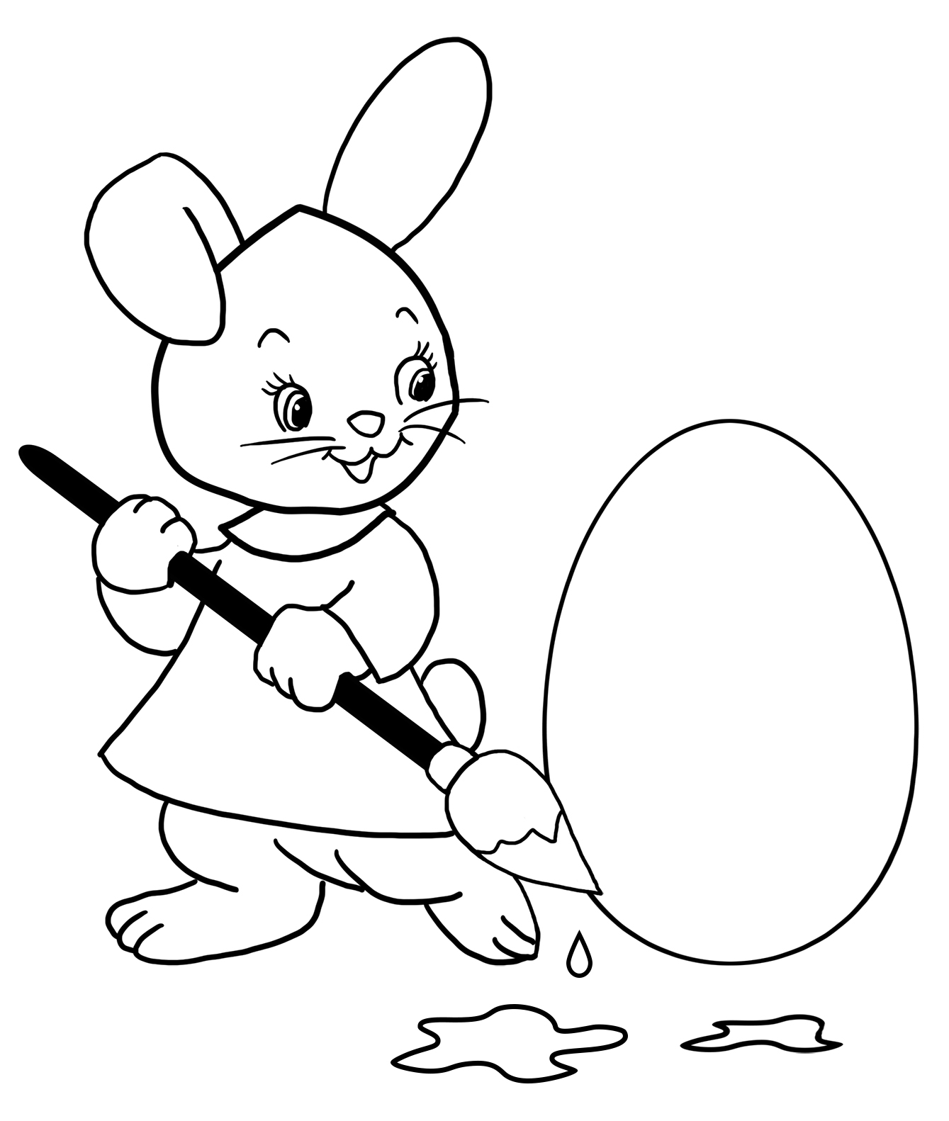 Easter bunny painting Easter egg