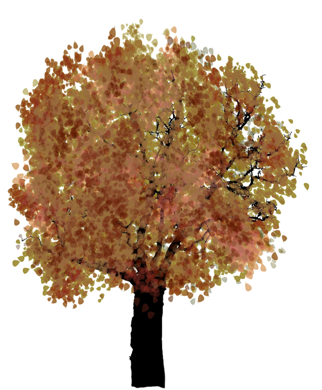 fall tree clipart red leaves