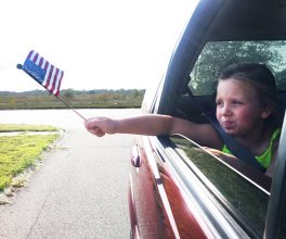 little girl celebrating 4th of July