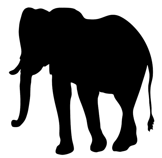 elephant silhouette clipart