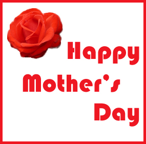 happy mothers day red rose
