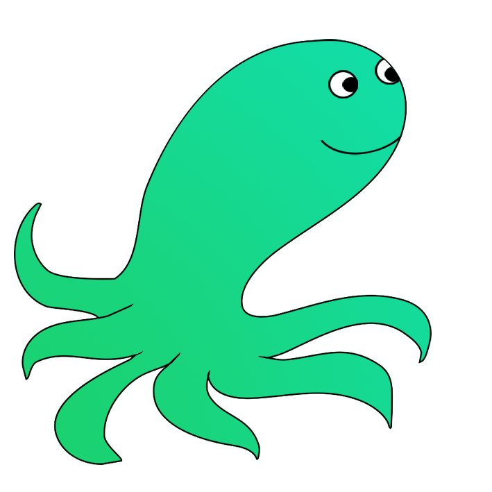green cartoon octopus