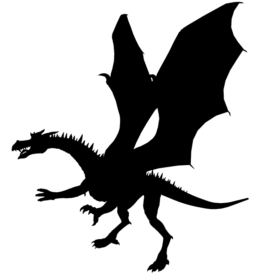 black dragon silhouette