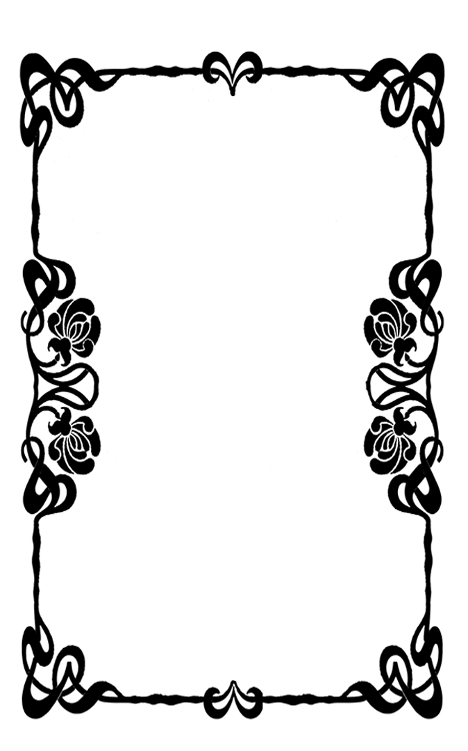 ornament frame art nouveau