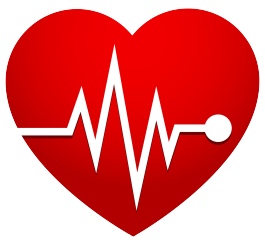heart rate EKG red heart
