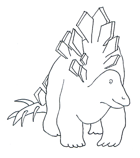 stegosaurus coloring page