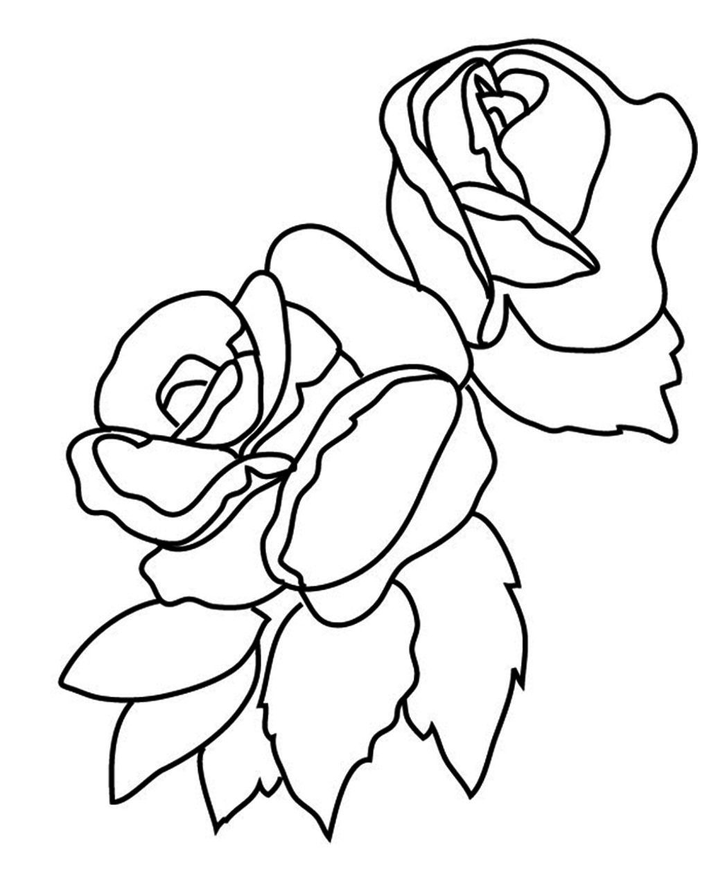 flower coloring pages roses