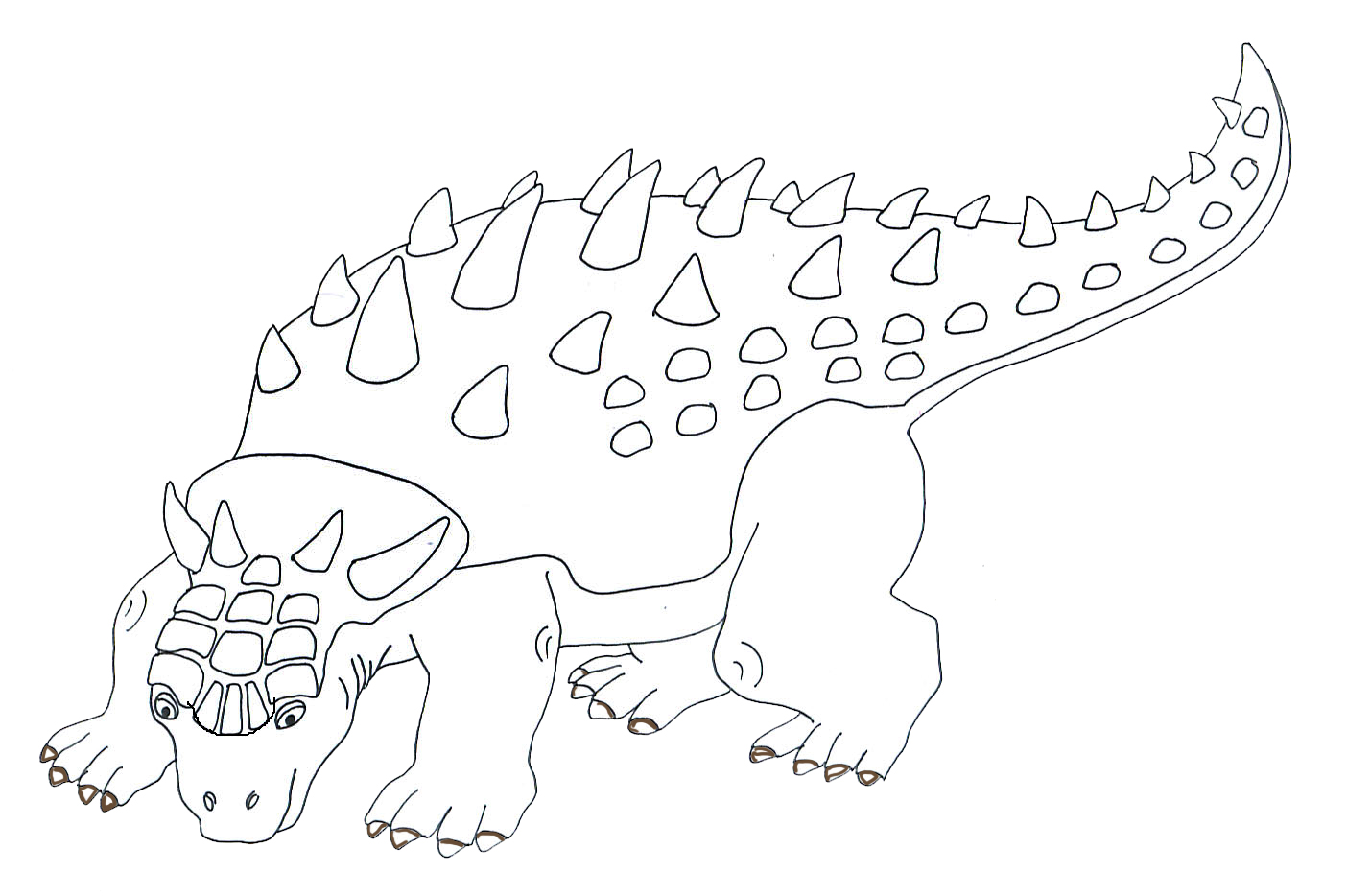 drawing of Anchylosaurus
