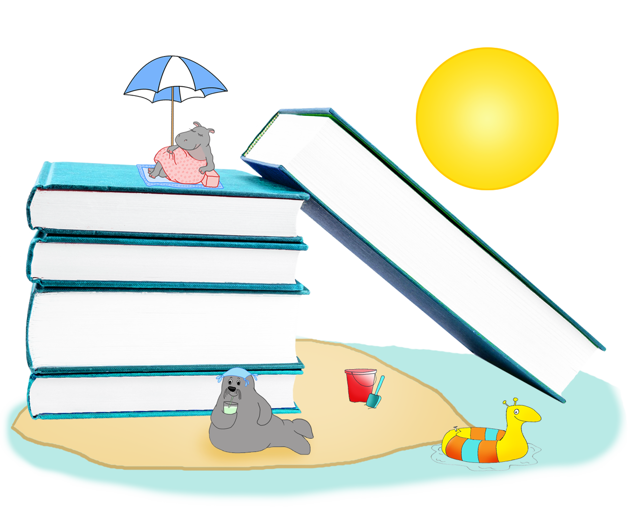 summer reading clipart